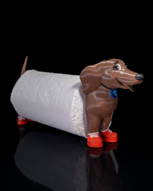 Wiener Dog Paper Towel Holder